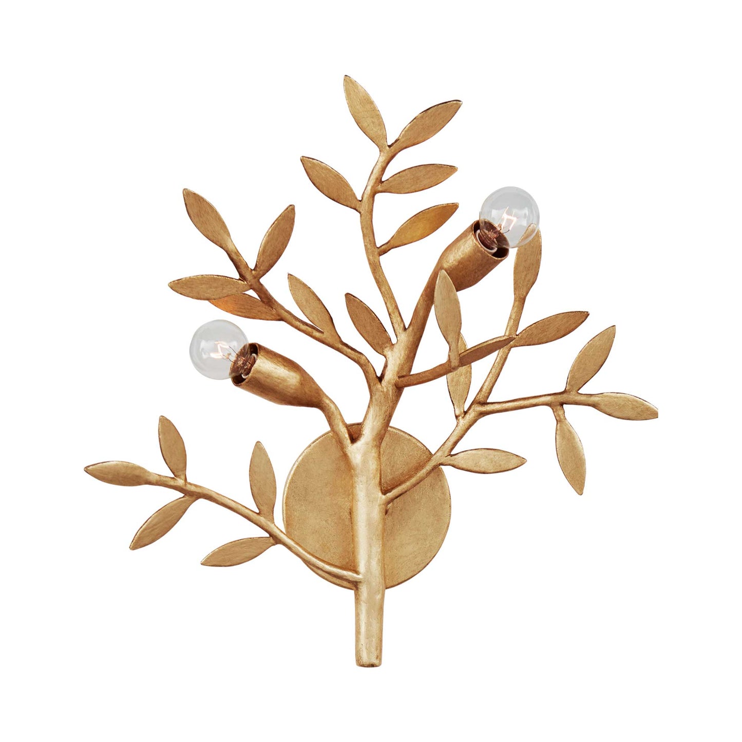 Mandeville Wall Light in Antique Gold Leaf.