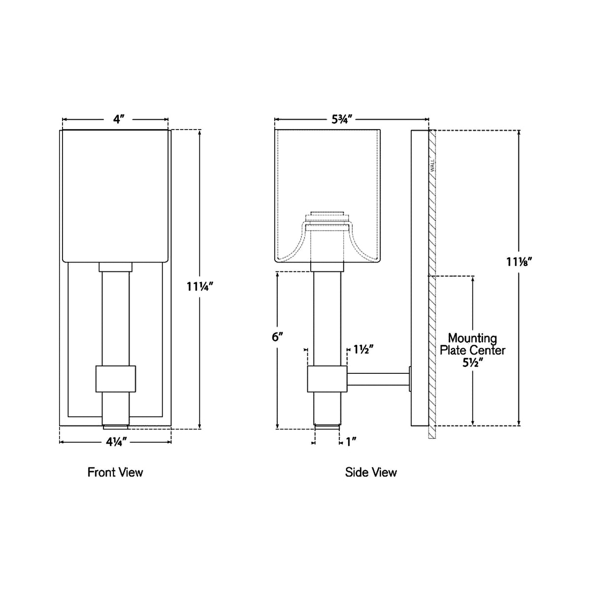 Maribelle Wall Light - line drawing.