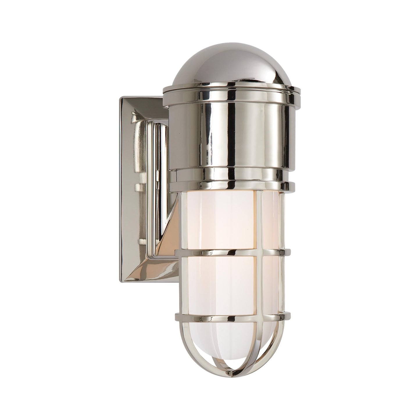 Marine Wall Light in Polished Nickel.