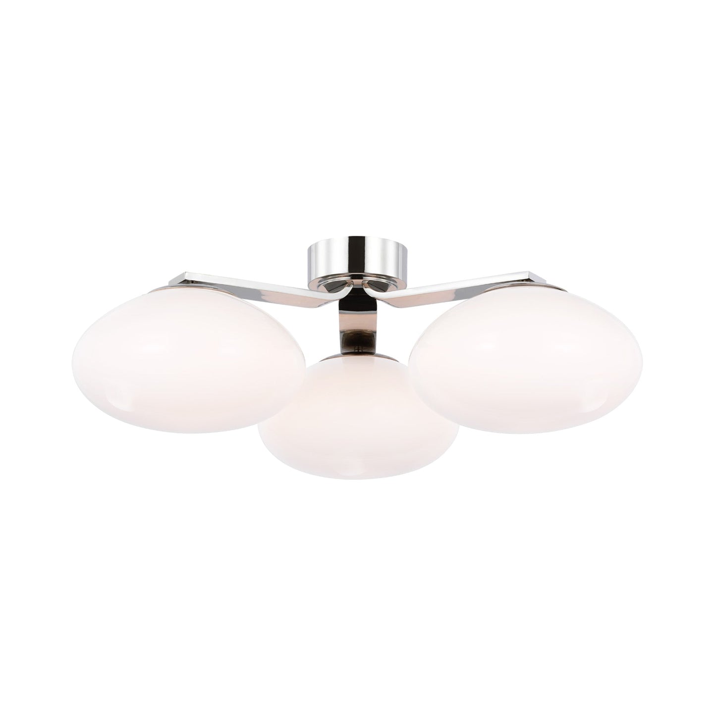 Marisol LED Flush Mount Ceiling Light in Polished Nickel.