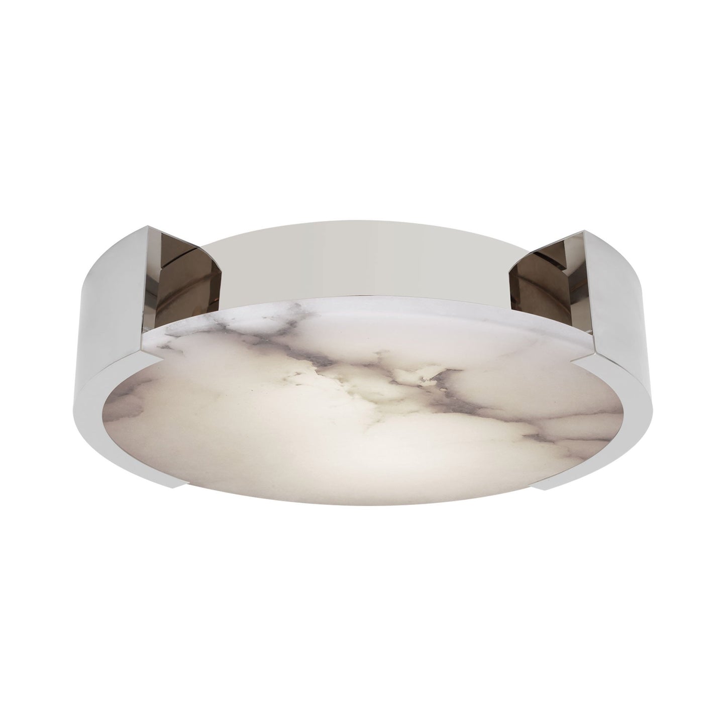 Melagne LED Flush Mount Ceiling Light in Polished Nickel (Large).