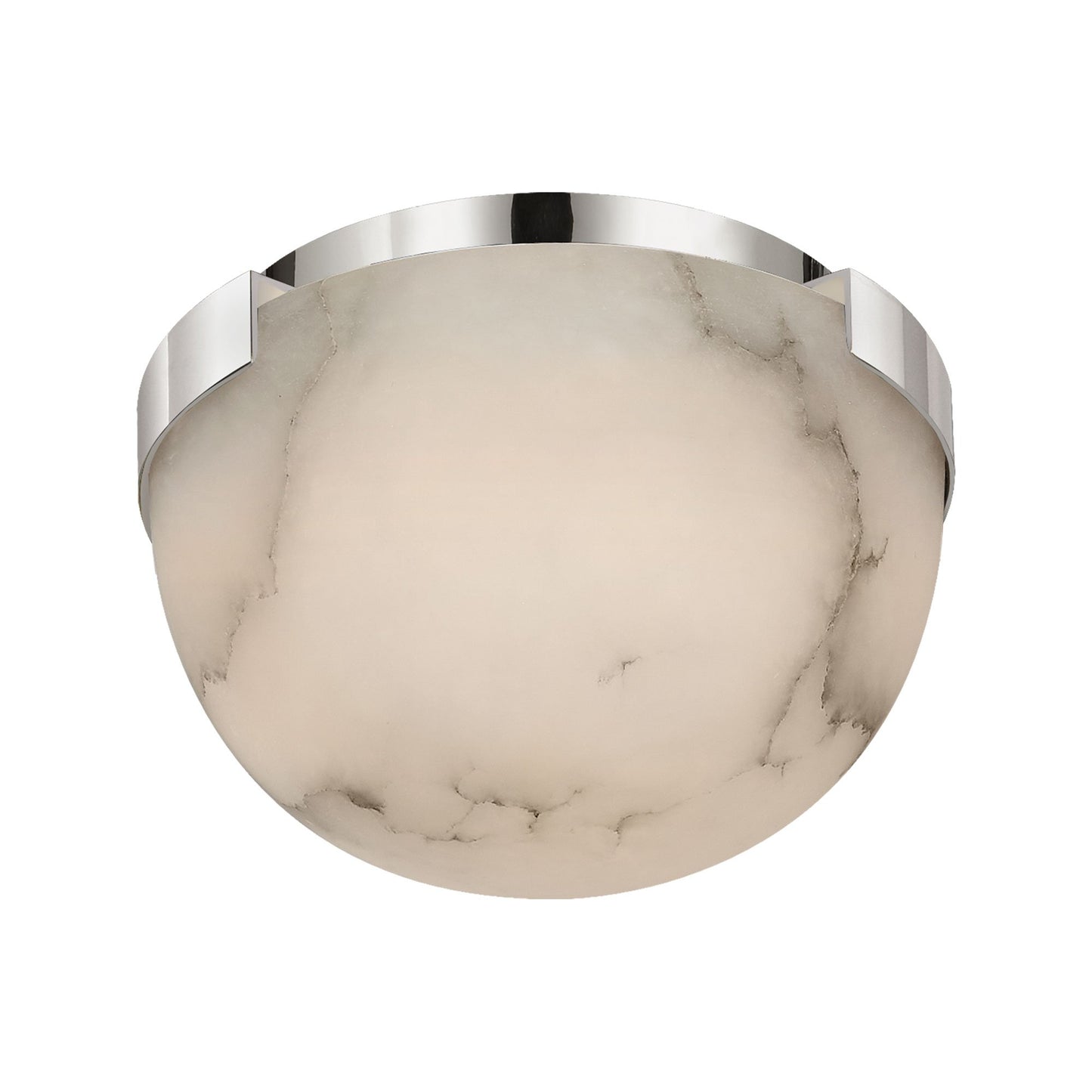 Melange LED Flush Mount Ceiling Light in Polished Nickel.