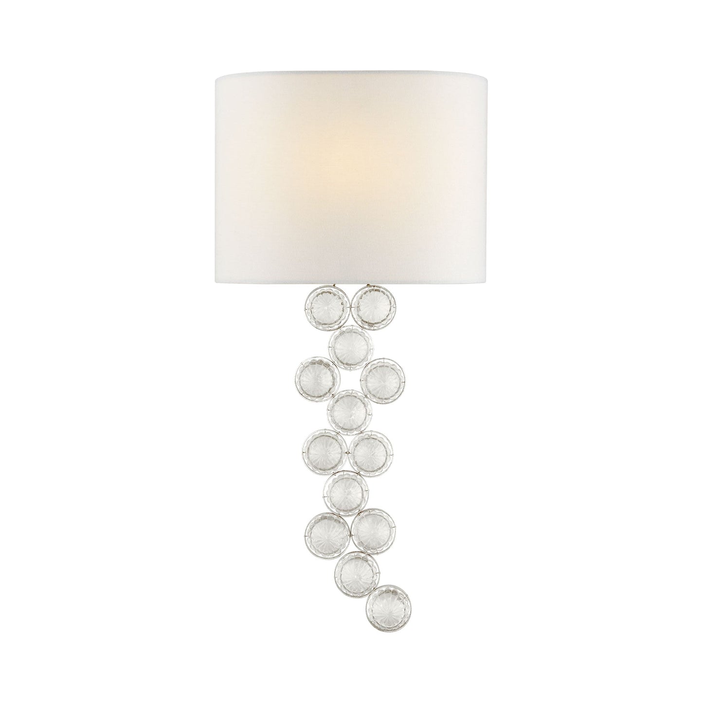 Milazzo Wall Light in Burnished Silver Leaf (Left Sconce).