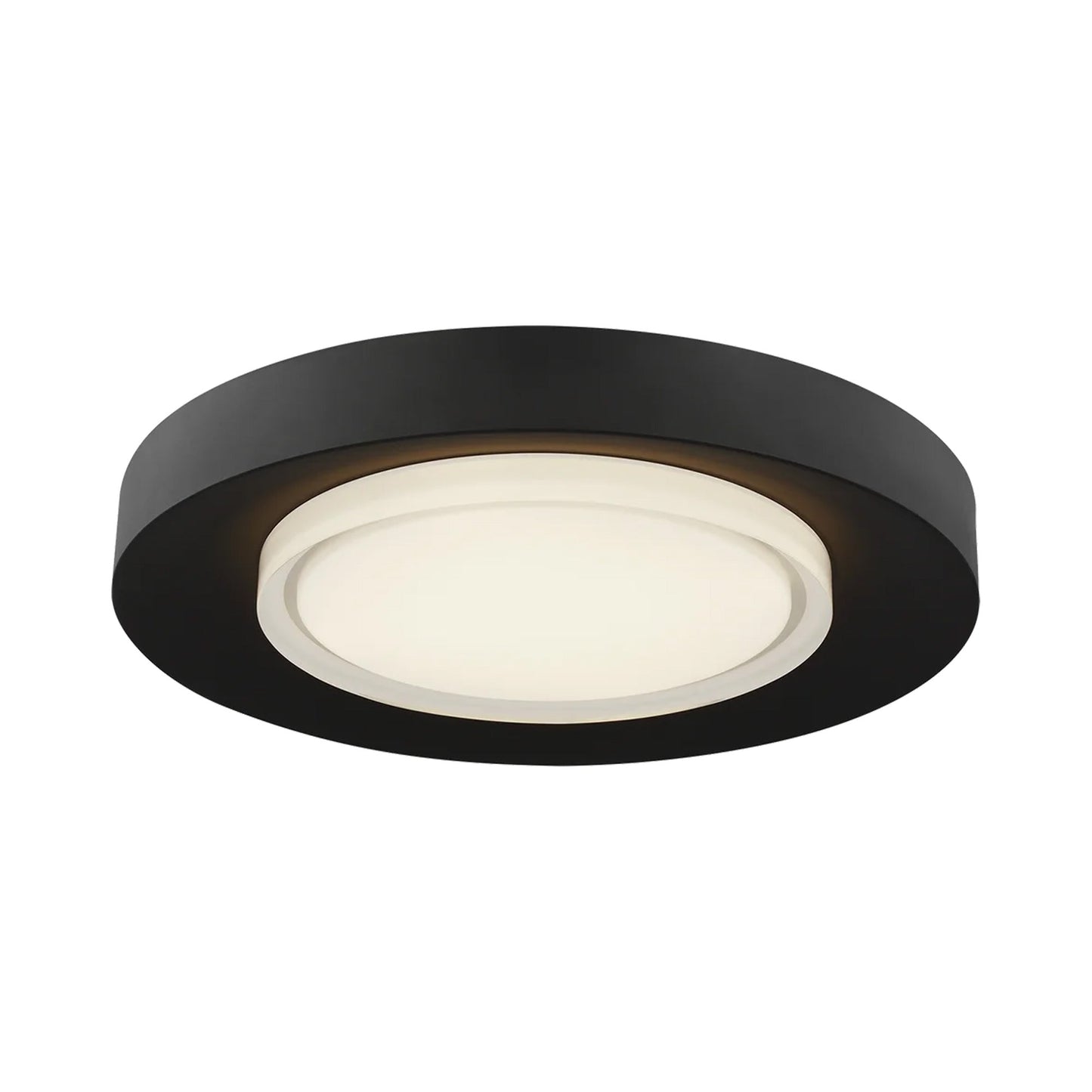Hilo LED Flush Mount Ceiling in Nightshade Black.