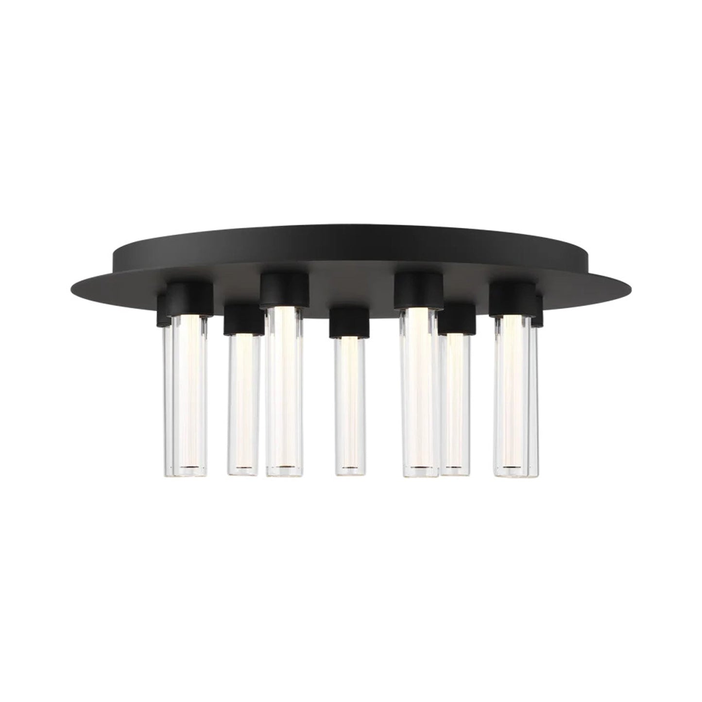 Kola LED Semi Flush Mount Ceiling Light in Nightshade Black (9-Light).