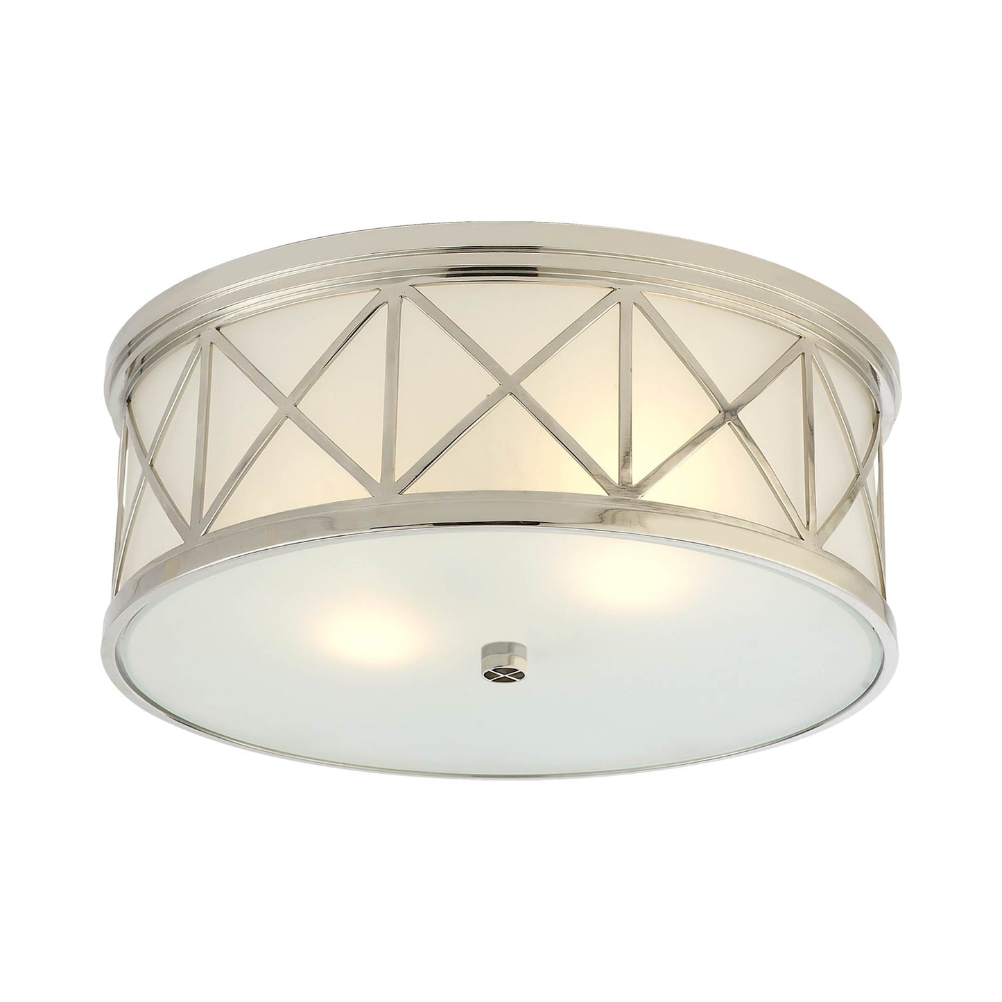 Montpelier Flush Mount Ceiling Light in Polished Nickel (Large).