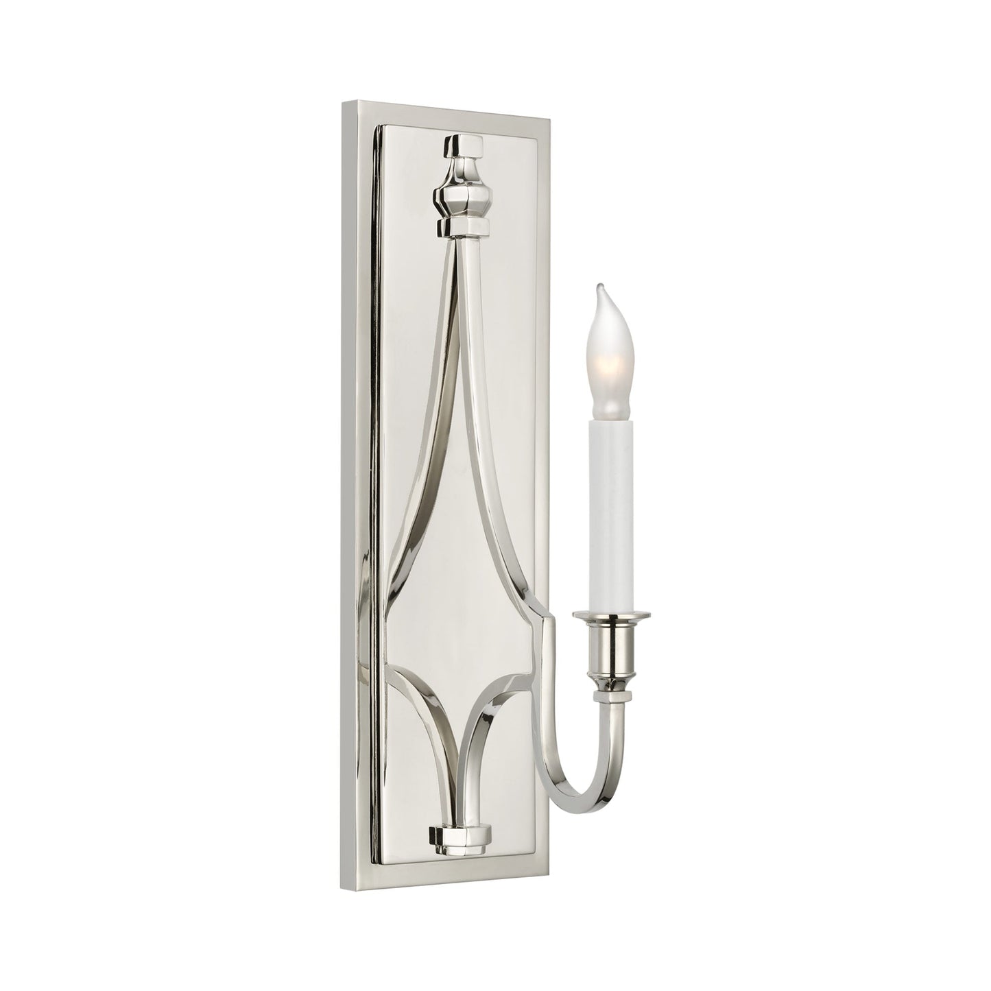 Mykonos LED Wall Light in Polished Nickel.