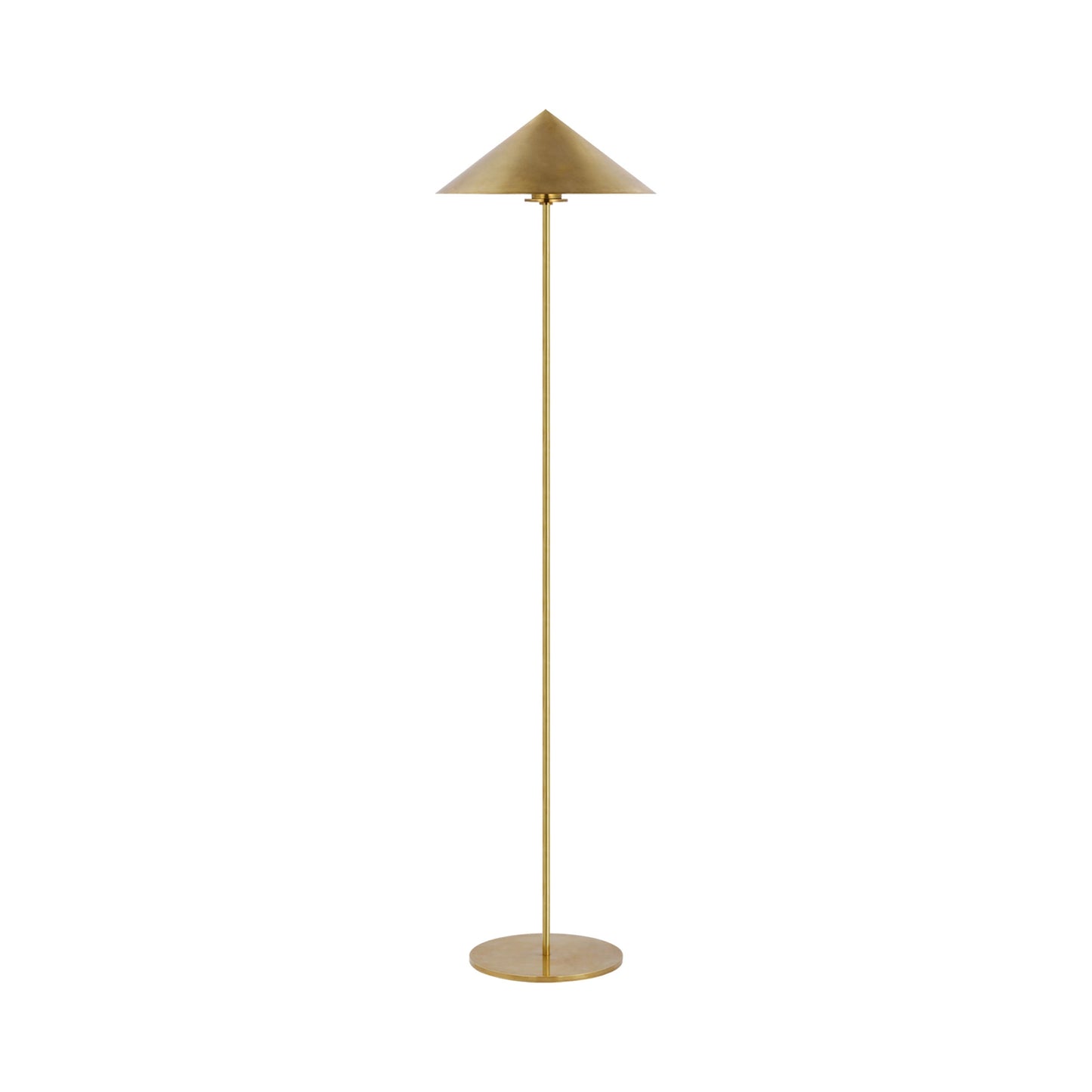 Orsay LED Floor Lamp in Hand-Rubbed Antique Brass.