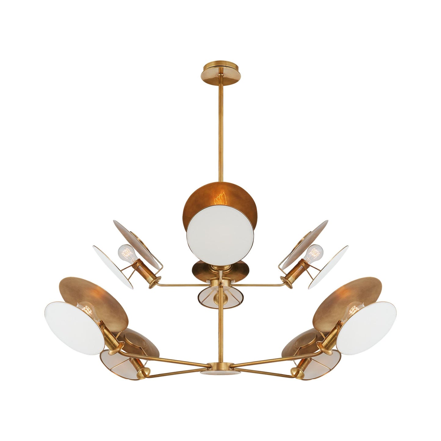 Osiris Chandelier in Hand-Rubbed Antique Brass.