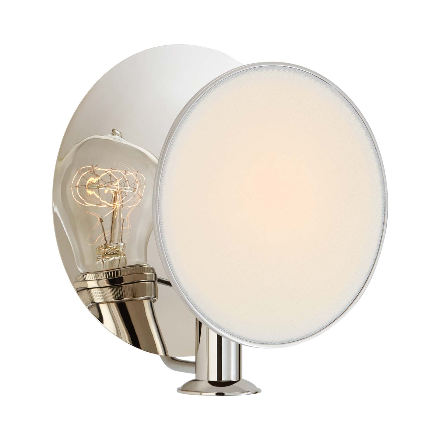 Osiris Wall Light in Polished Nickel.