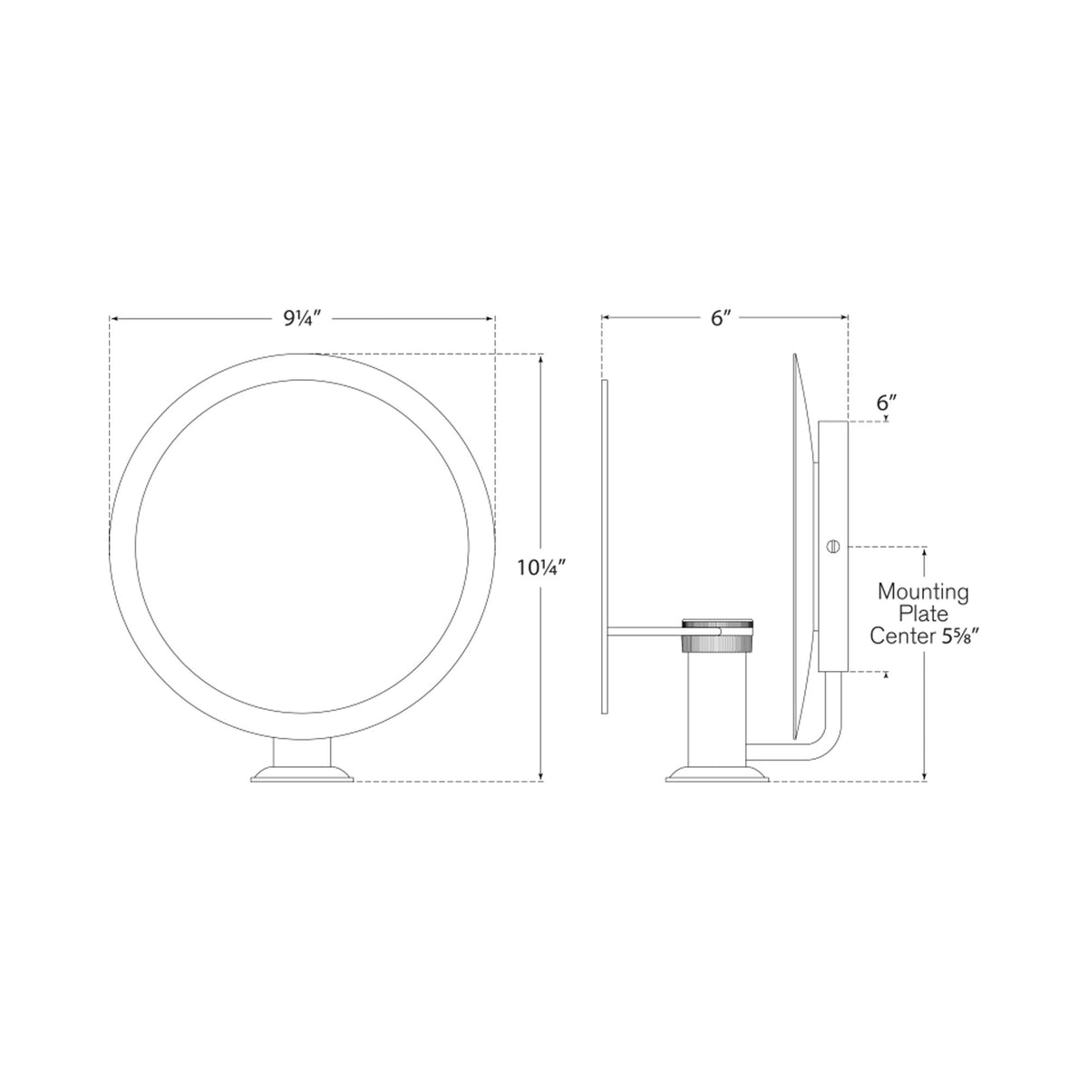 Osiris Wall Light- line drawing.