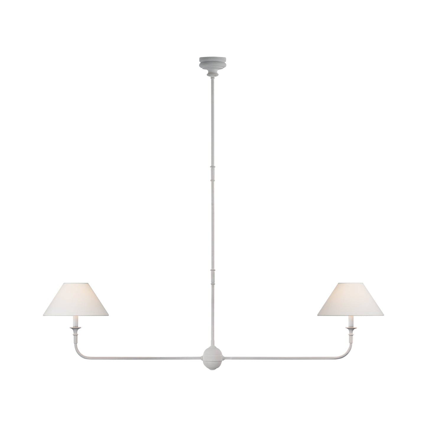 Piaf Linear Pendant Light in Plaster White.