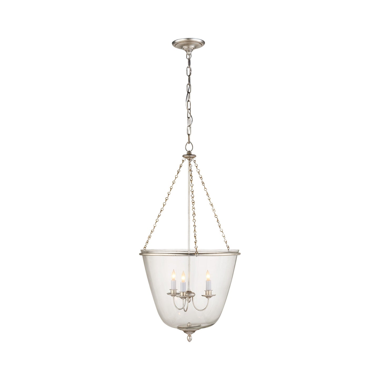 Pondview Jar Pendant Light in Burnished Silver Leaf.