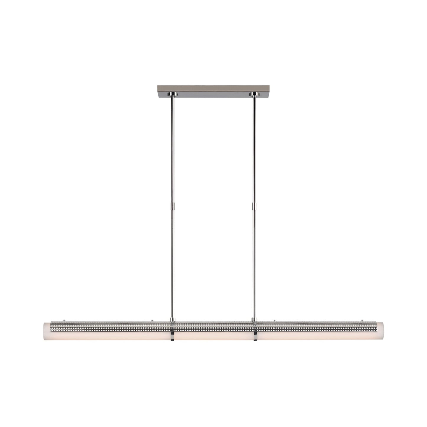 Precision LED Linear Chandelier in Polished Nickel.