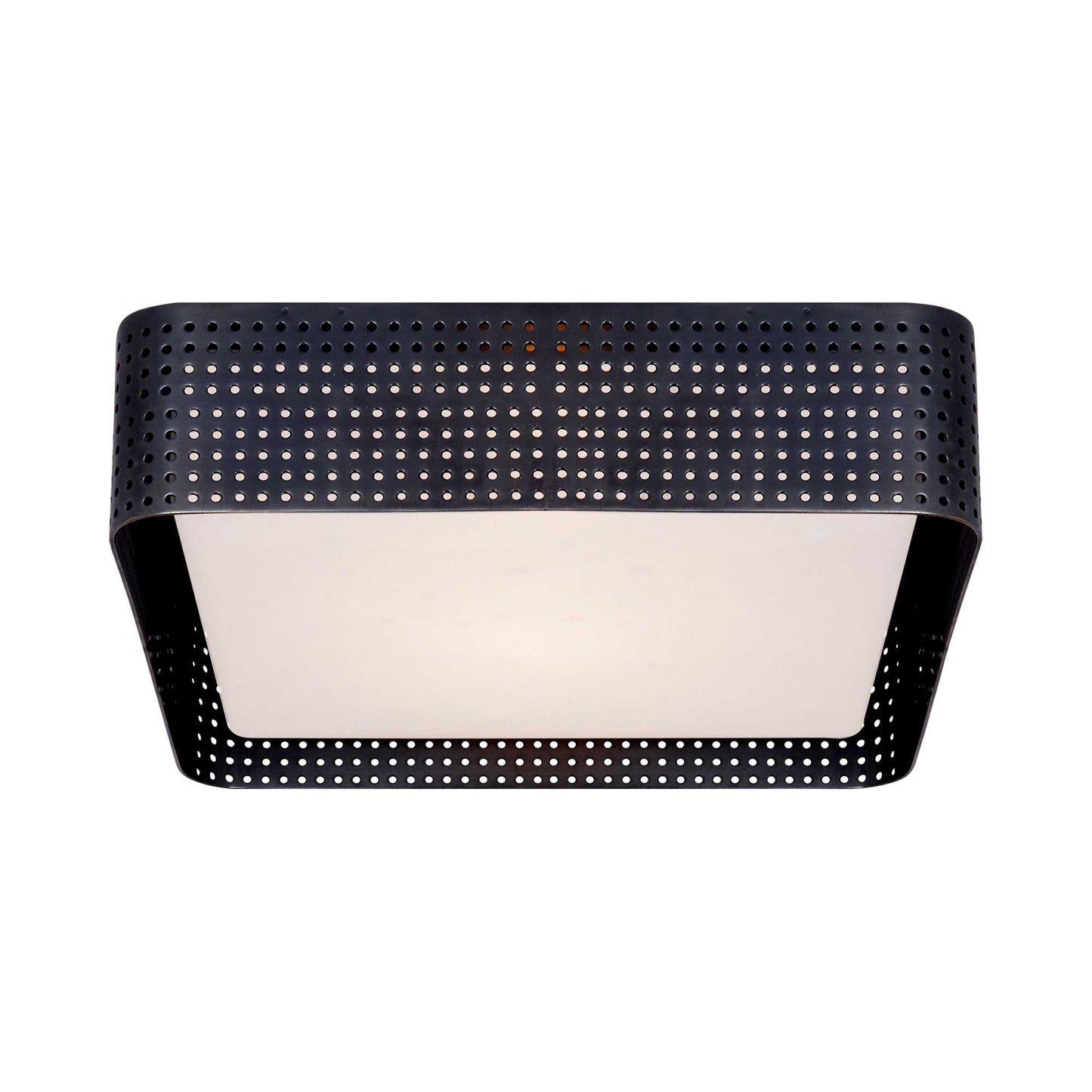 Precision Square Flush Mount Ceiling Light in Bronze (Large).