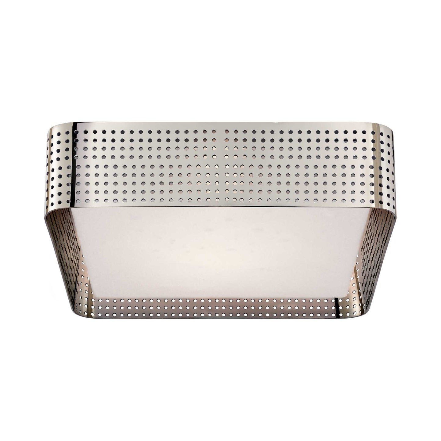 Precision Square Flush Mount Ceiling Light in Polished Nickel (Large).