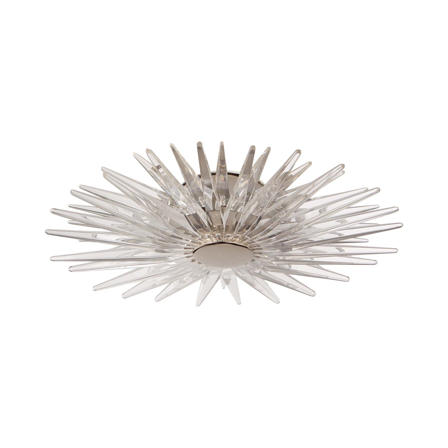 Quincy Sputnik LED Flush Mount Ceiling Light in Polished Nickel.