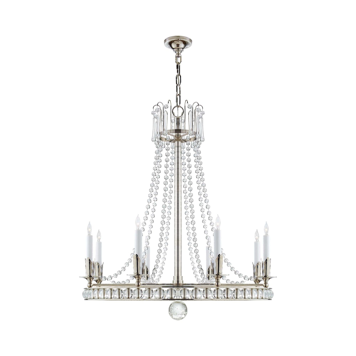 Regency Chandelier in Polished Nickel (Large).