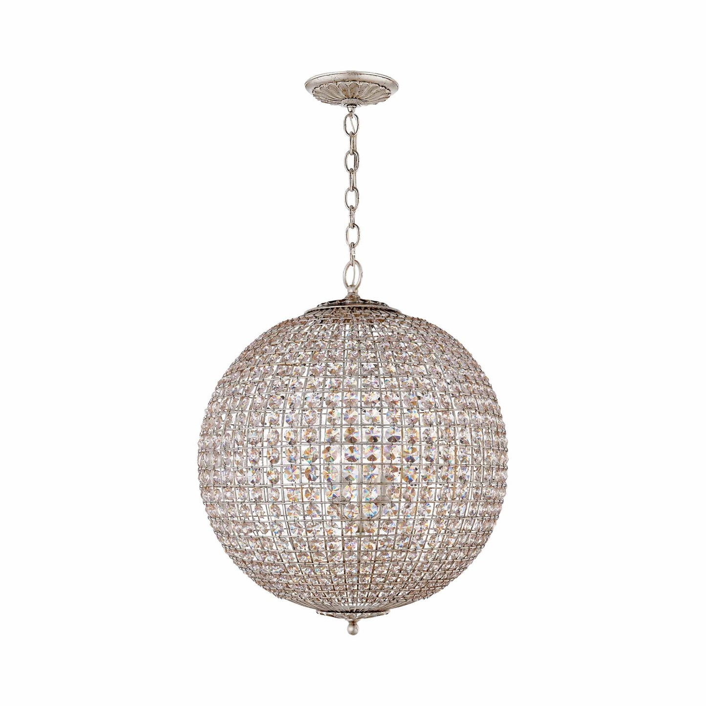 Renwick Chandelier in Burnished Silver Leaf (Large).