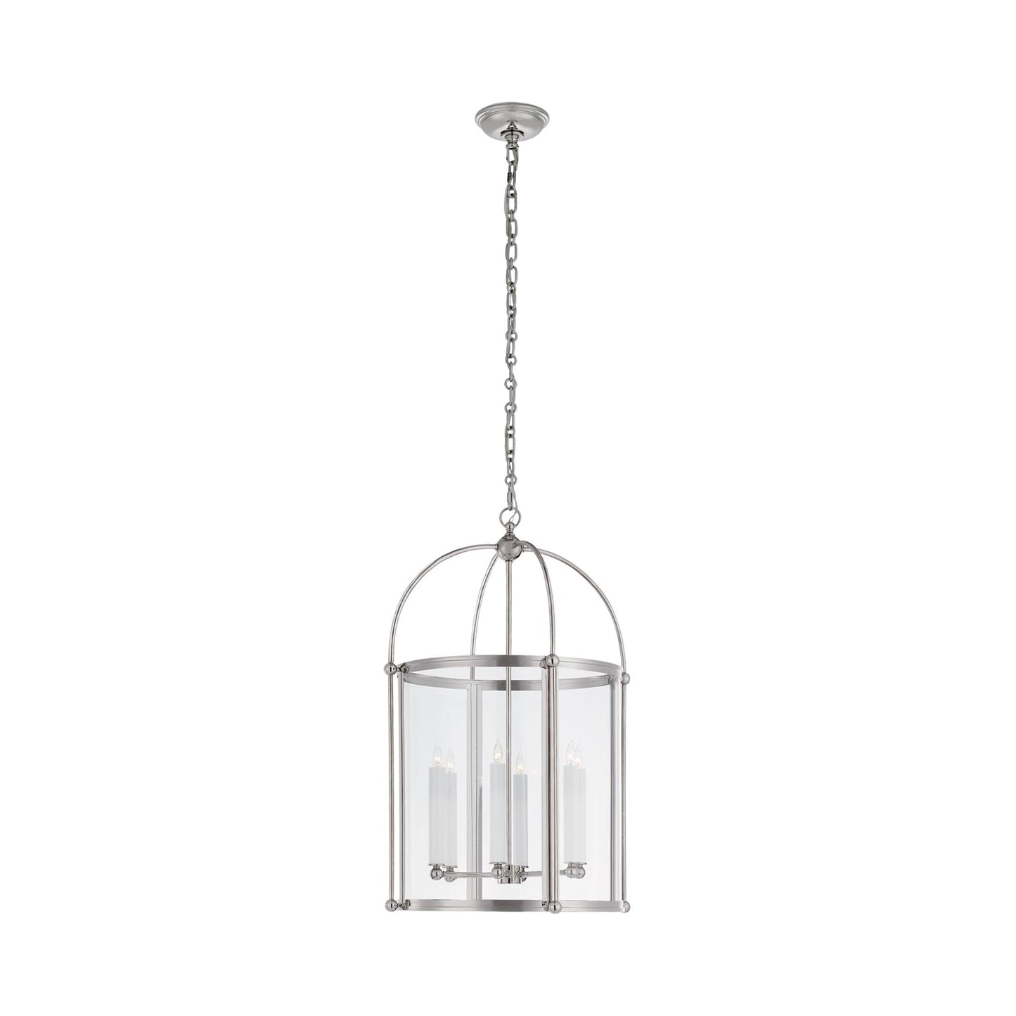 Riverside Pendant Light in Polished Nickel (Medium).