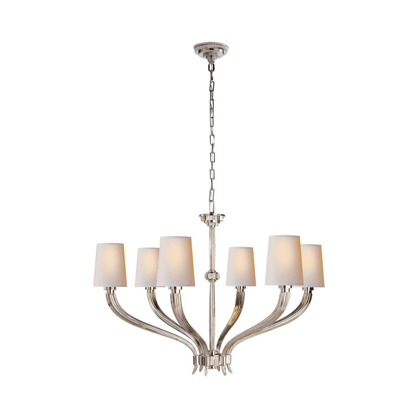 Ruhlmann Chandelier in Polished Nickel (1-Tier/Large).