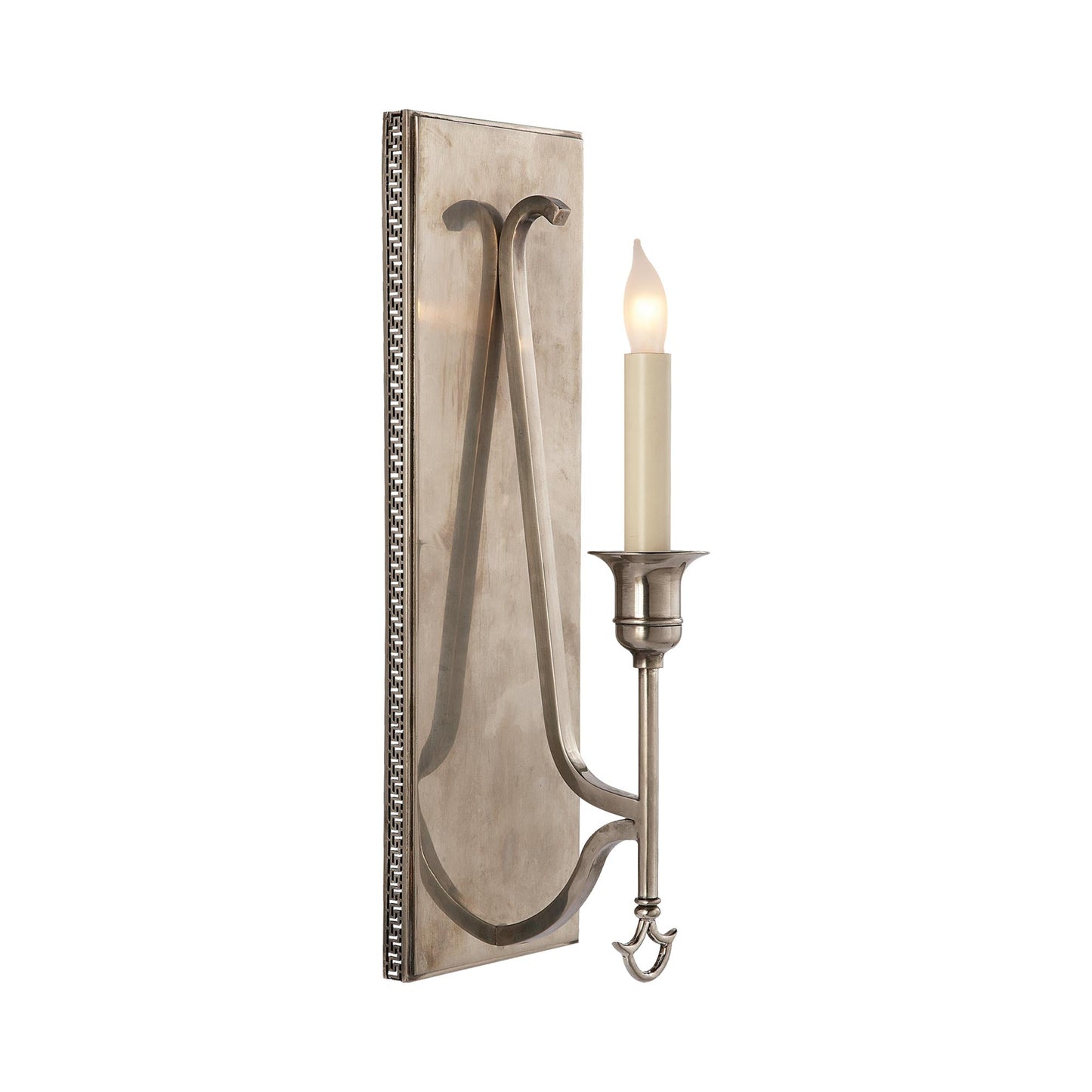 Savannah Wall Light in Sheffield Nickel.
