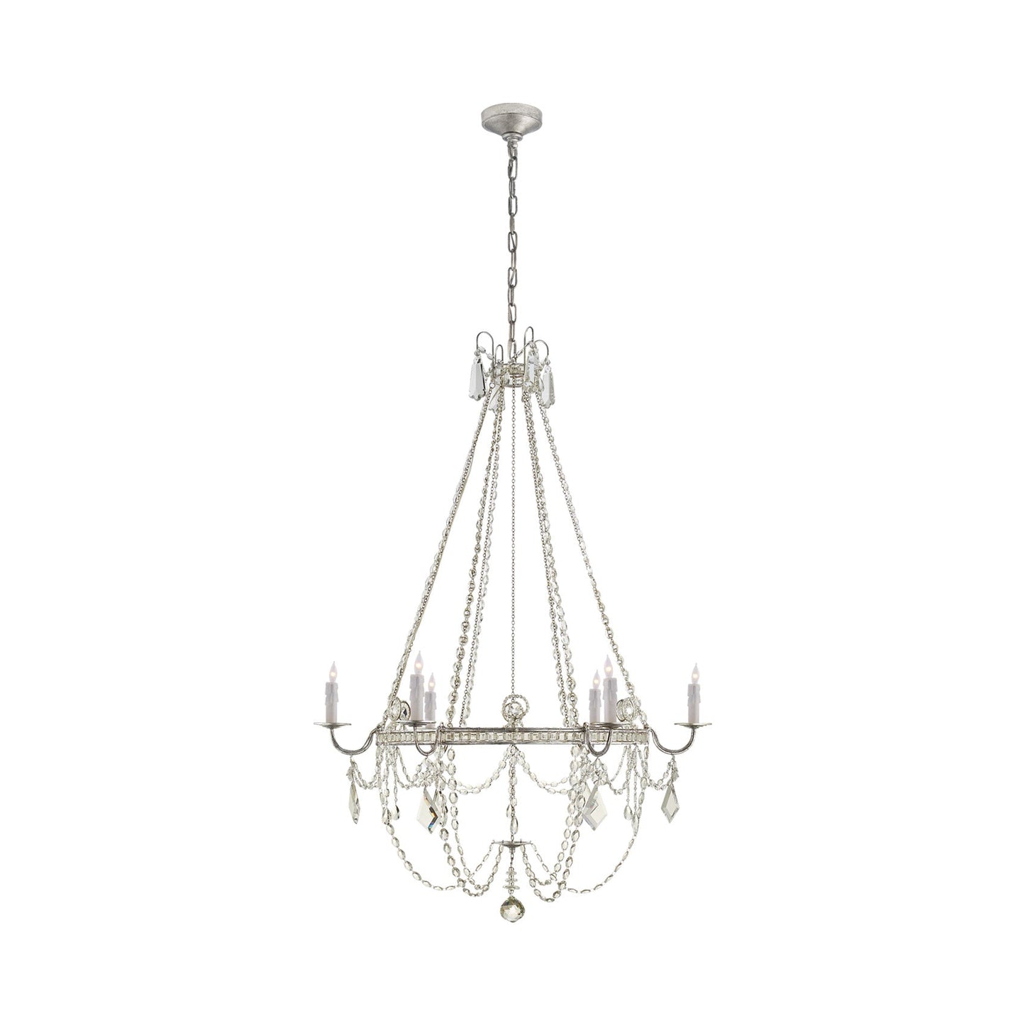 Sharon Chandelier in Burnished Silver Leaf (Medium).