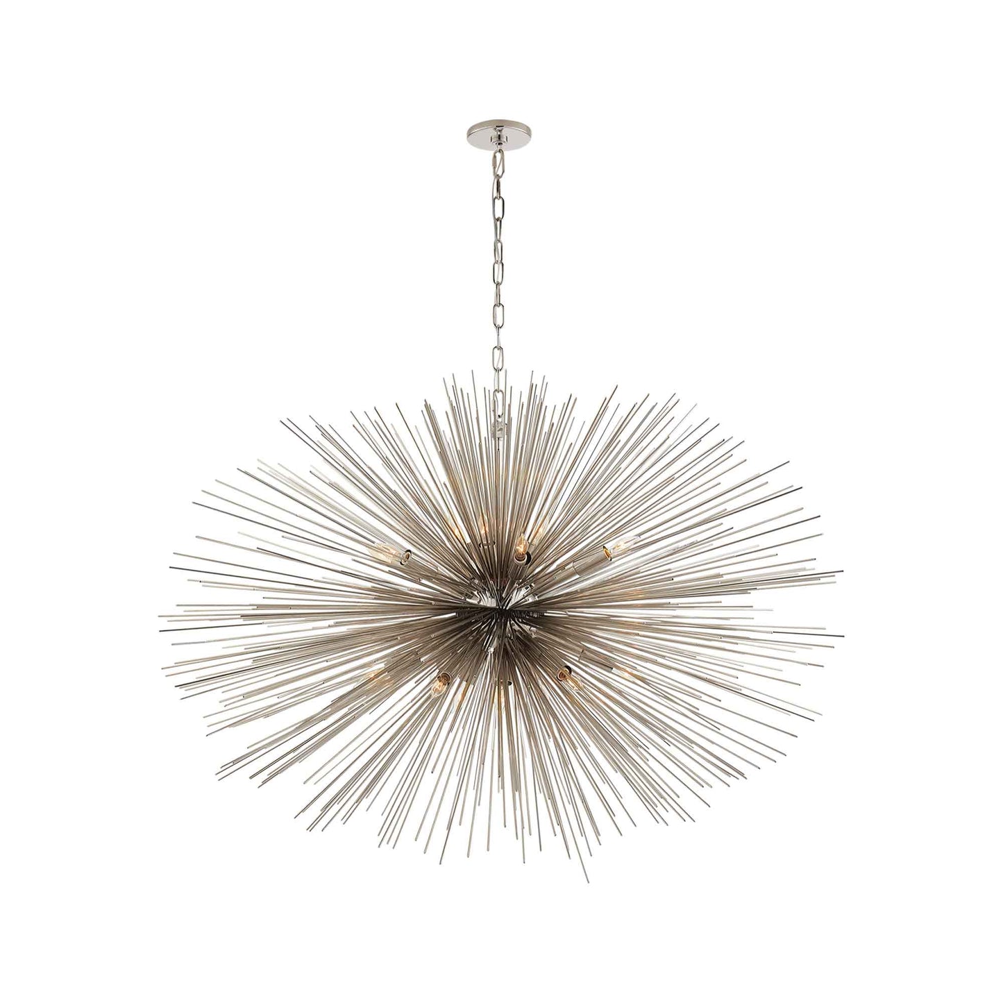 Strada Chandelier in Oval/Polished Nickel (Large).