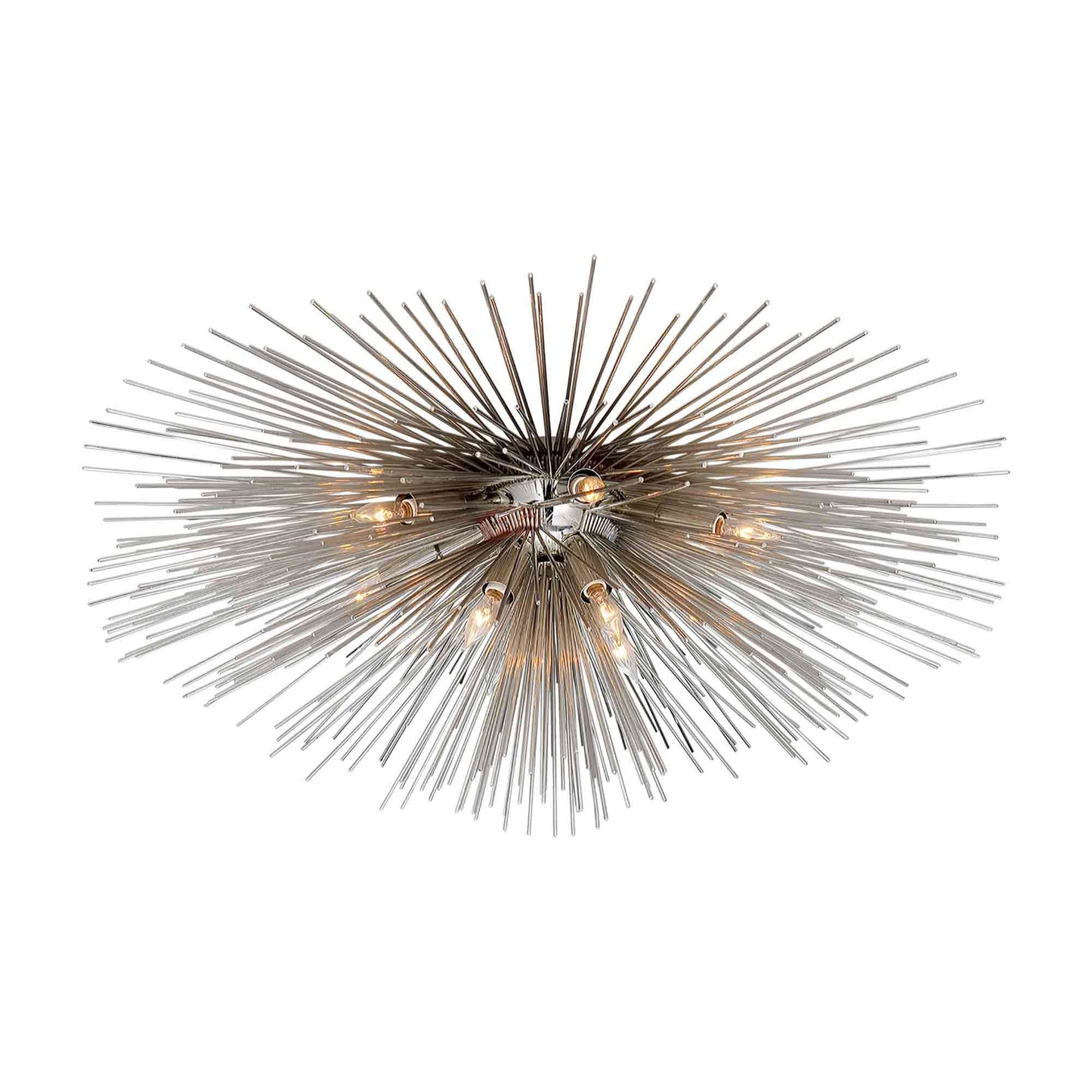 Strada Flush Mount Ceiling Light in Polished Nickel (Large).