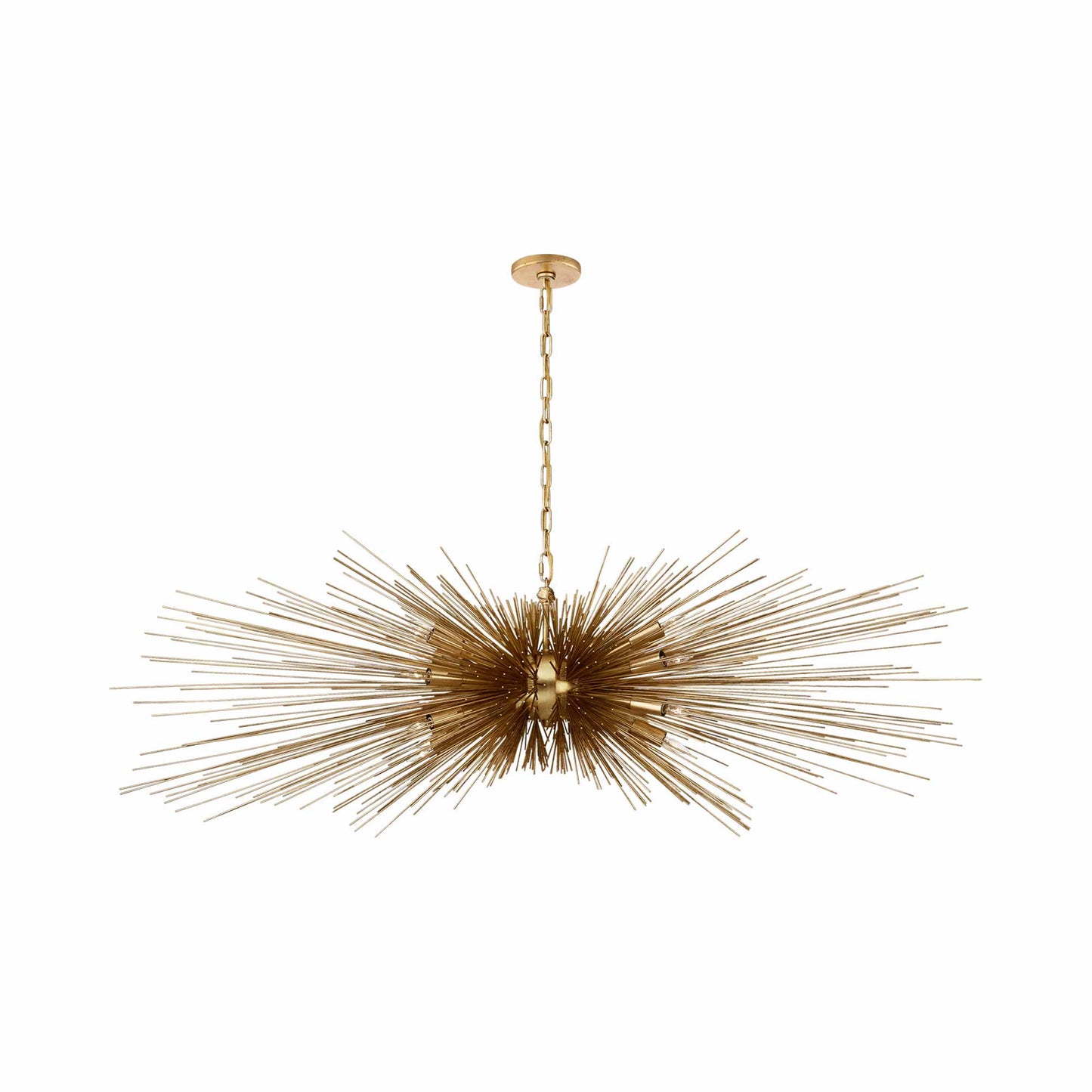 Strata Linear Chandelier in Gild.