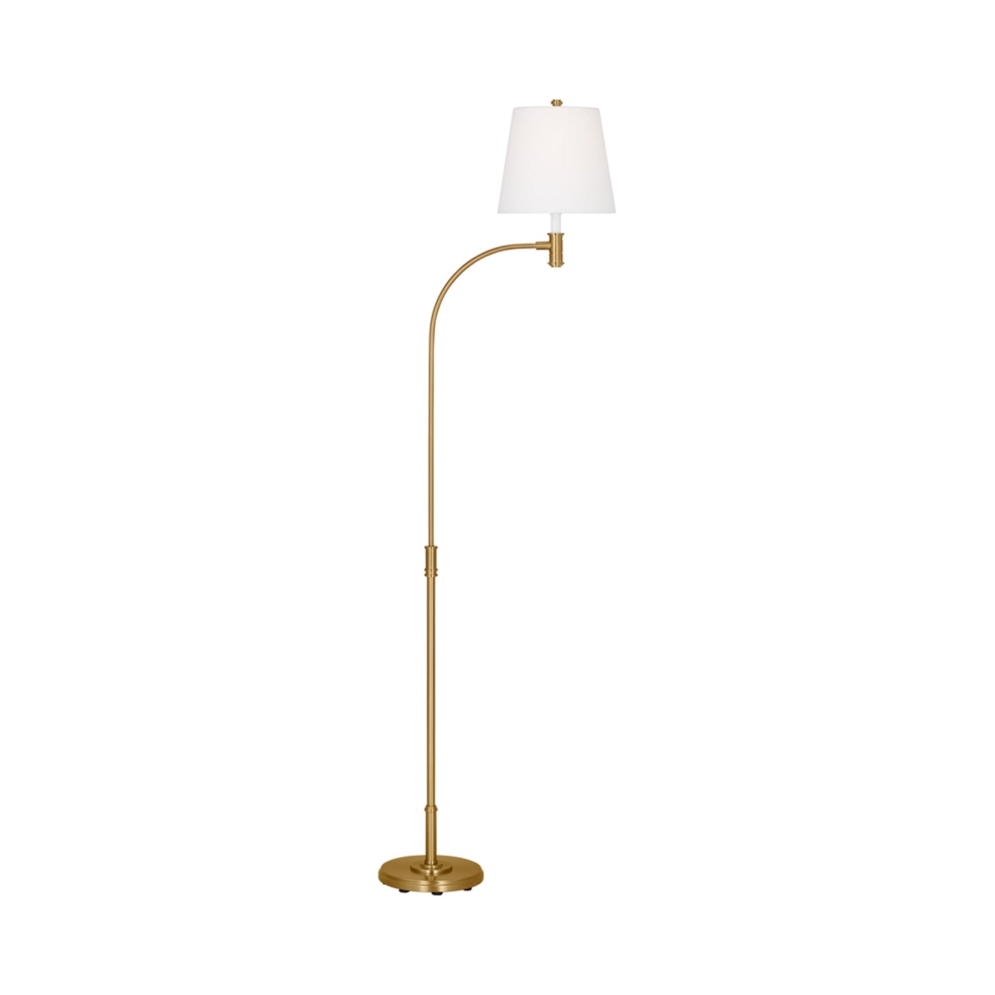 Belmont Task Floor Lamp in Burnished Brass.