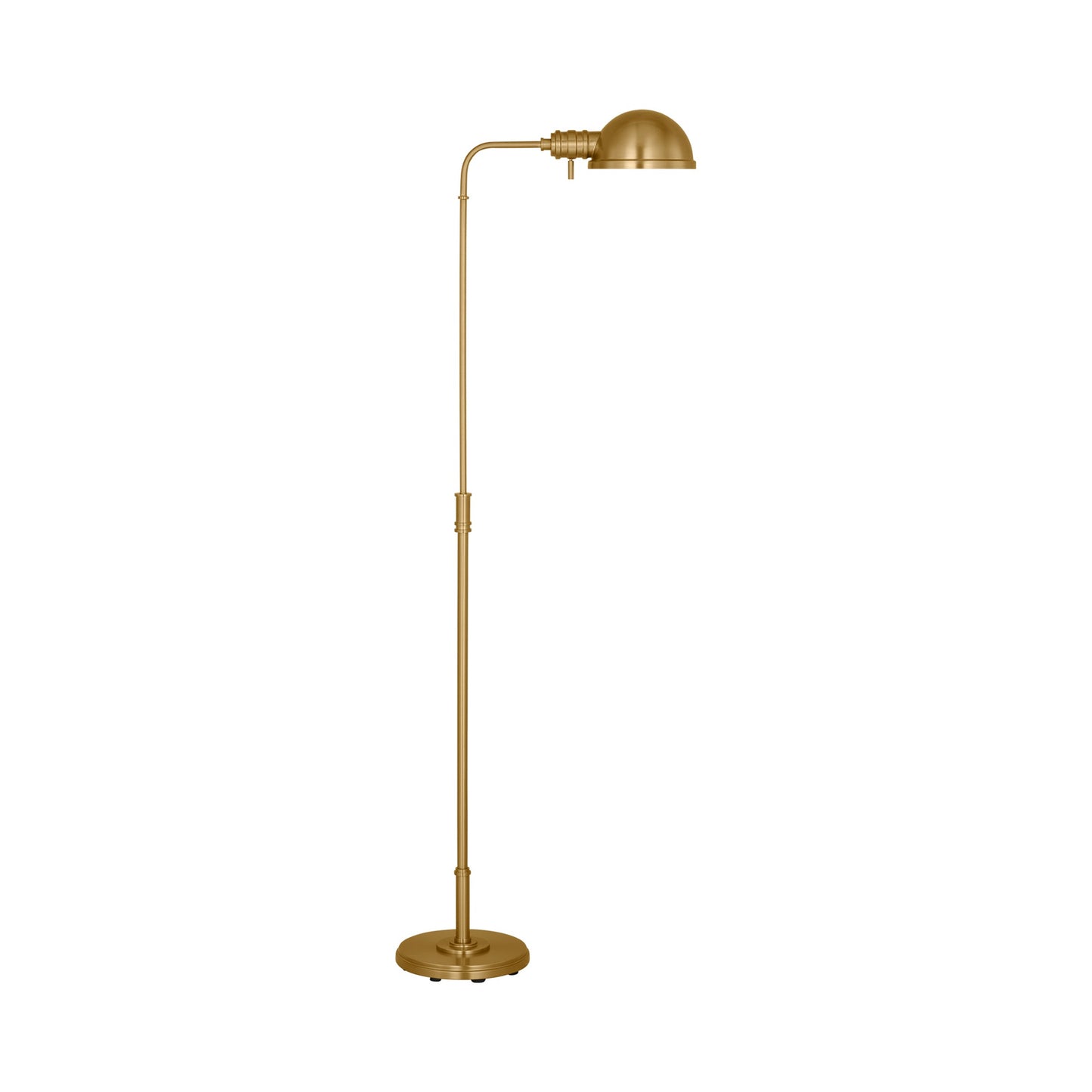 Belmont XL Task Floor Lamp in Burnished Brass.