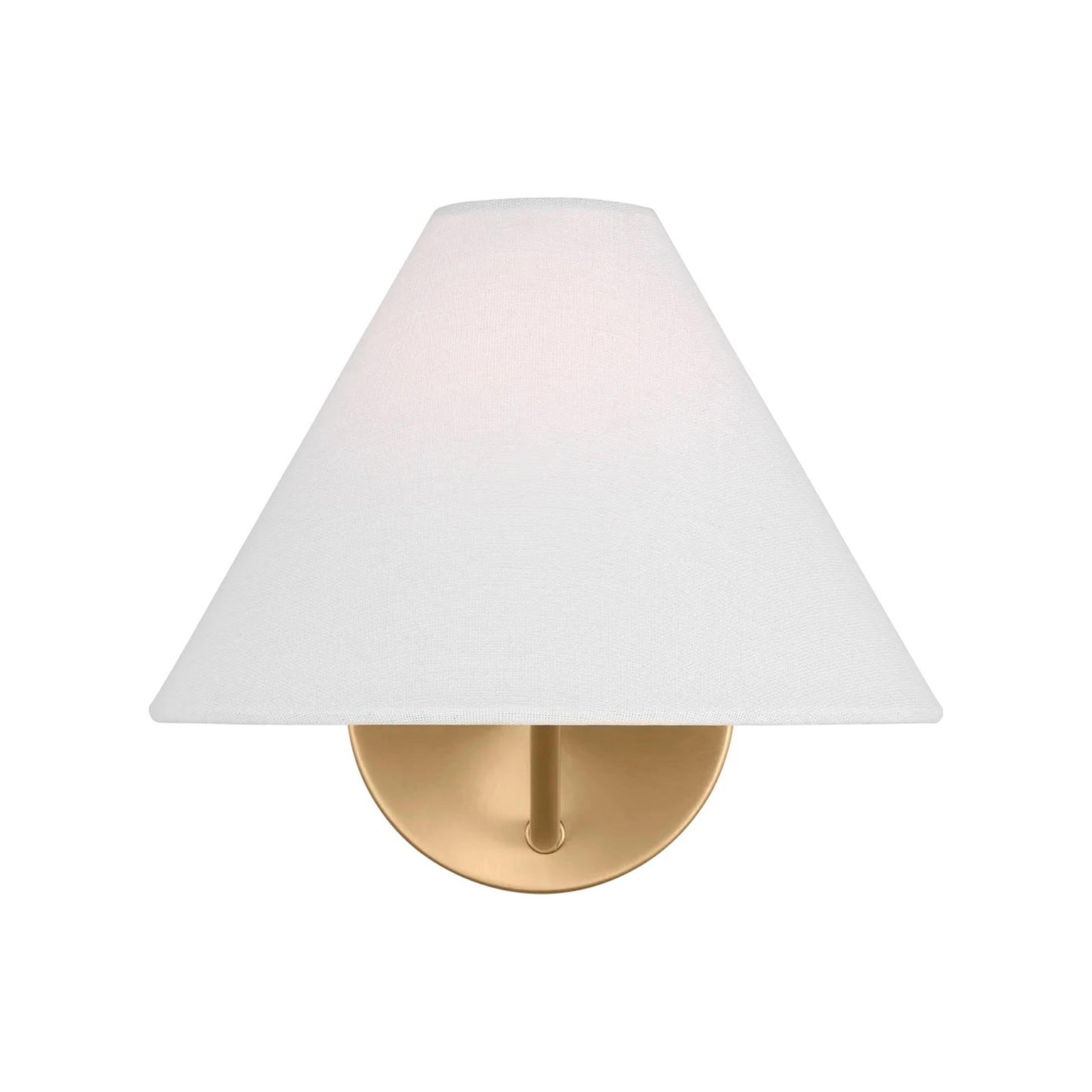 Burke Bath Wall Light in Satin Brass.