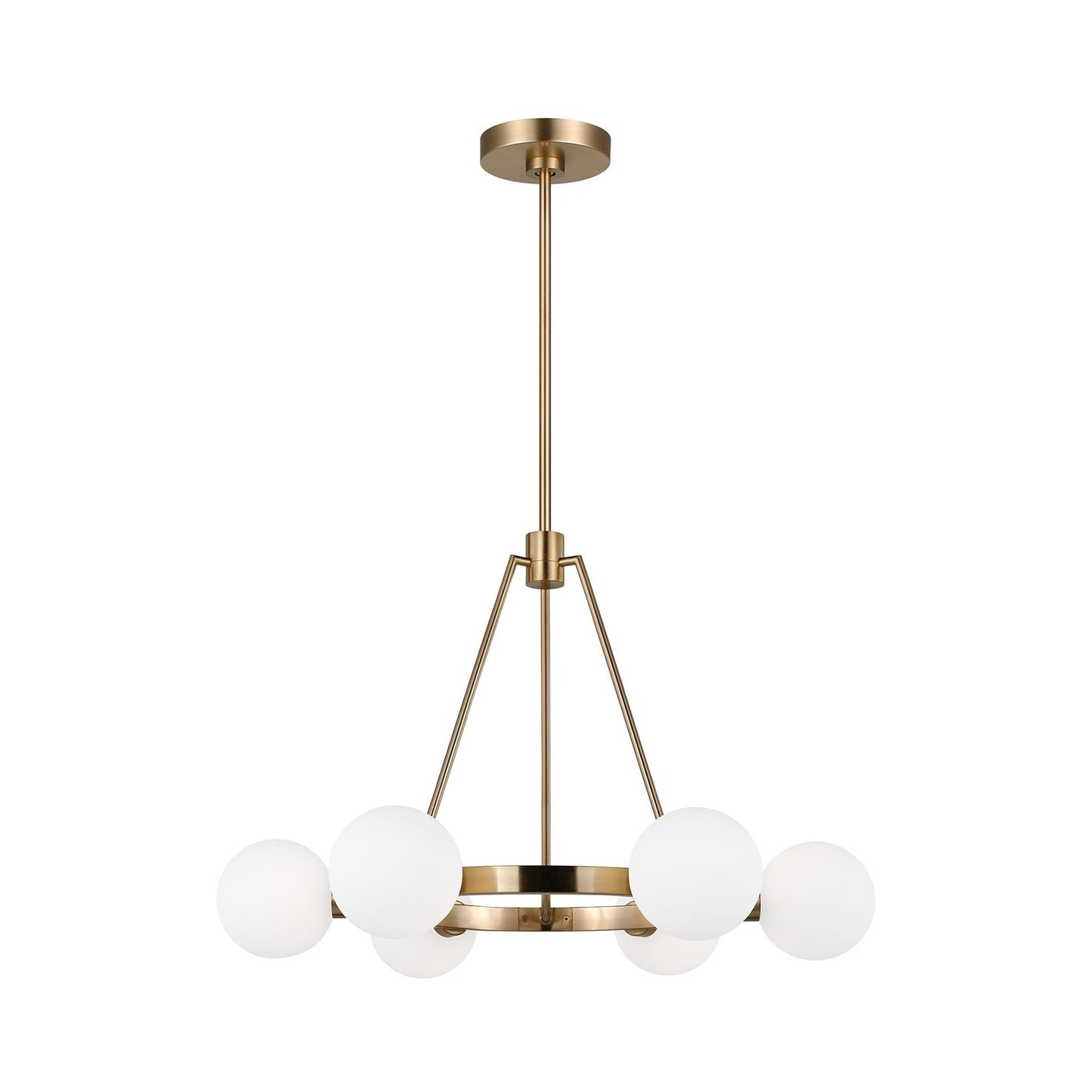 Clybourn Chandelier in Satin Brass (6-Light).