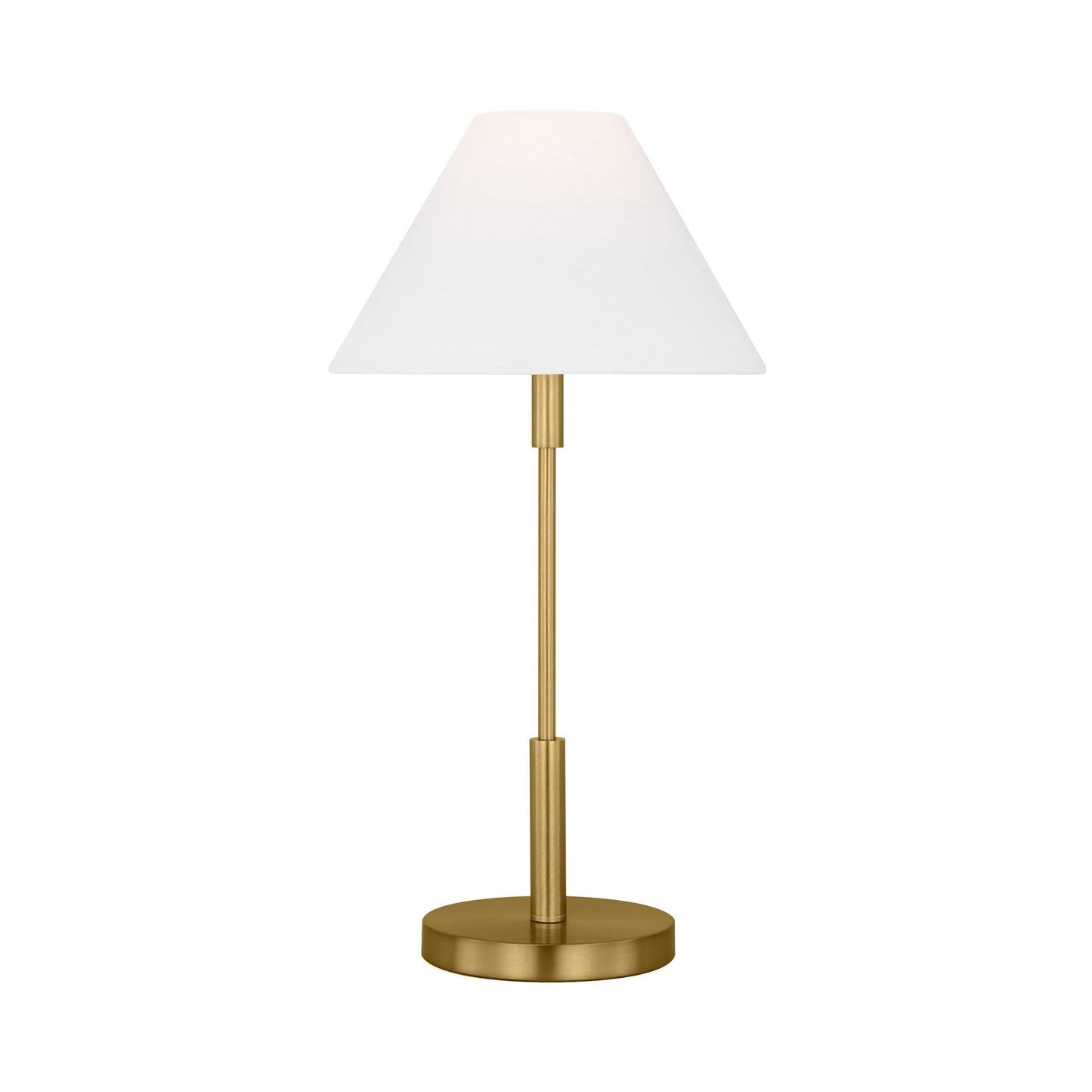Porteau Table Lamp in Satin Brass.