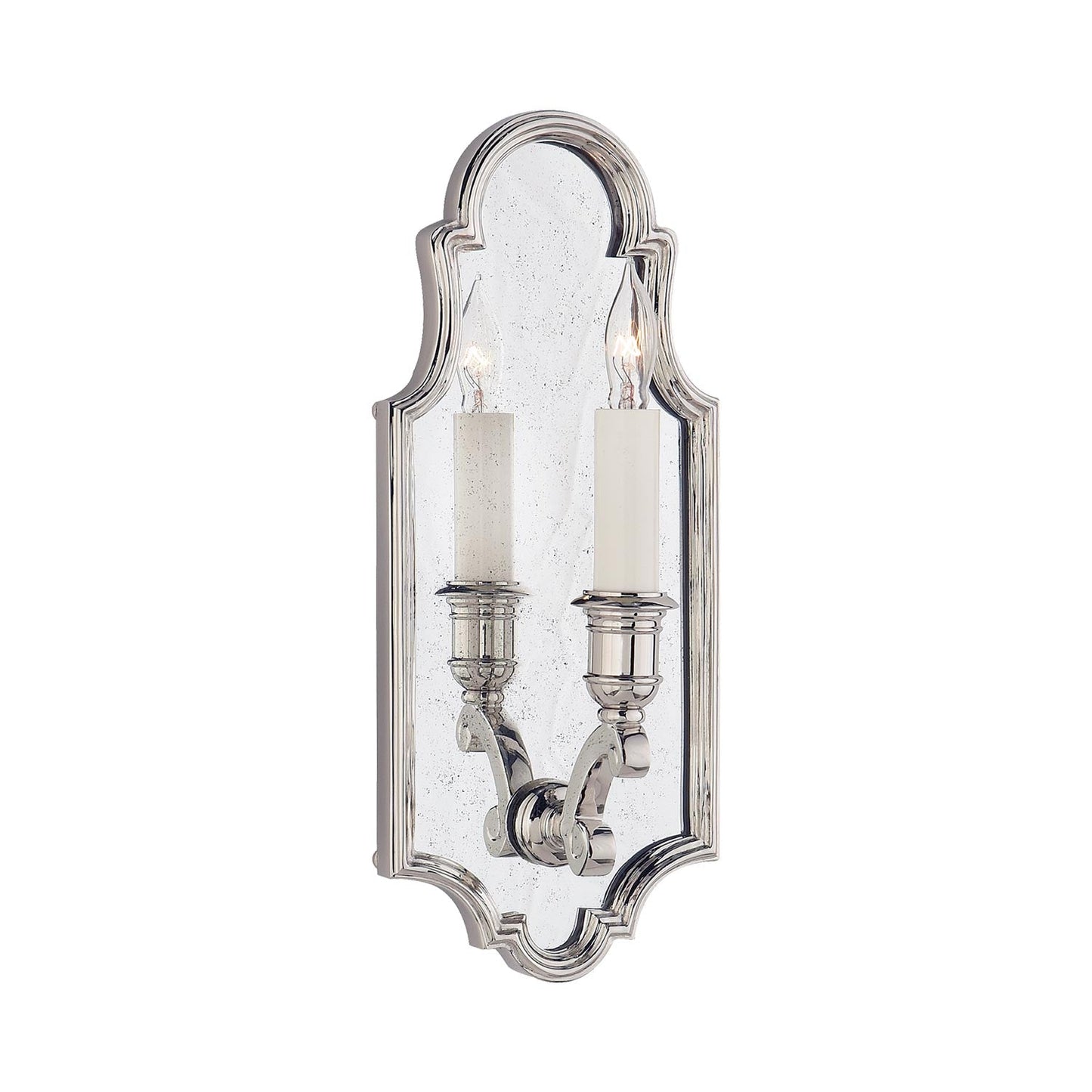 Sussex Framed Wall Light in Polished Nickel.