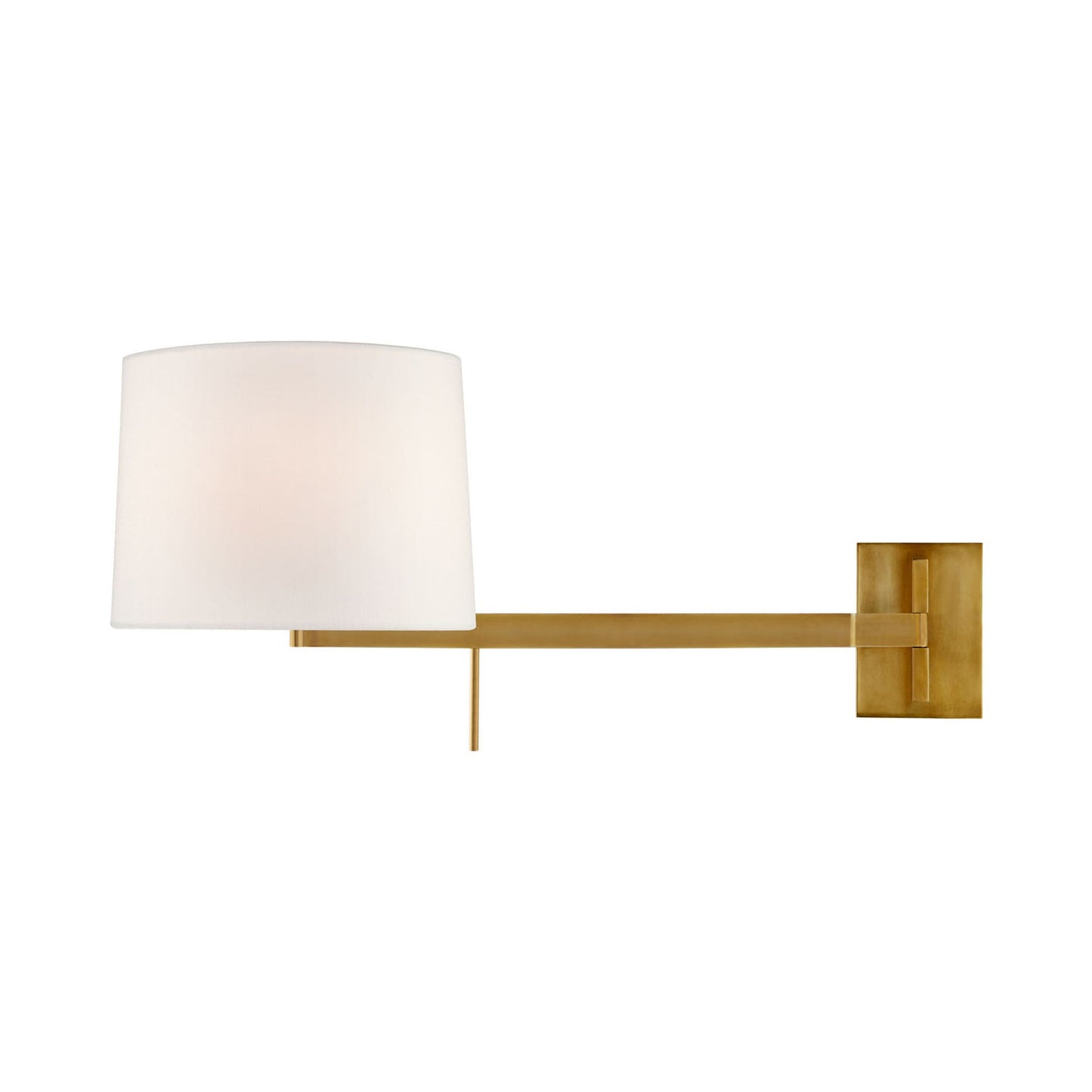 Sweep Wall Light in Right/Soft Brass.