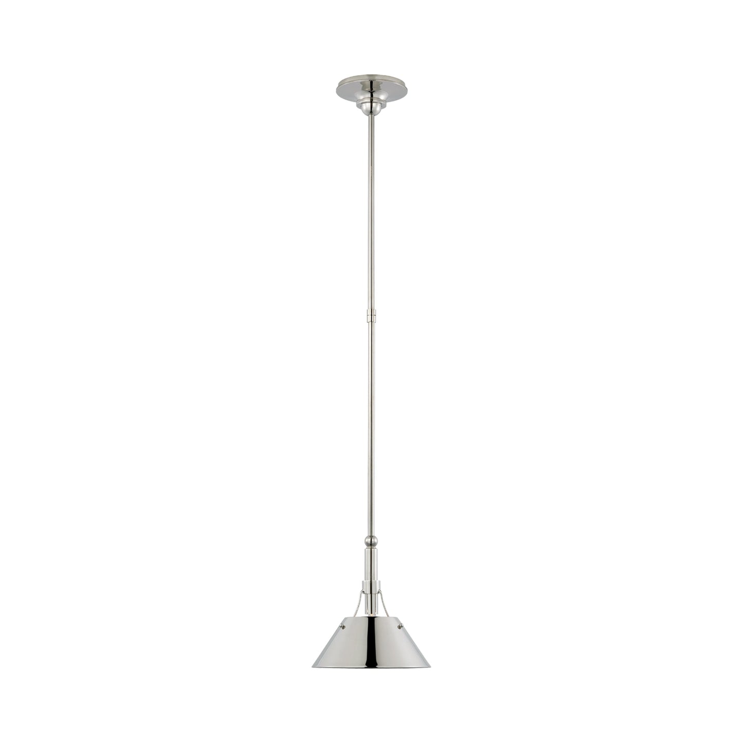 Turlington LED Pendant Light in Polished Nickel (Small).