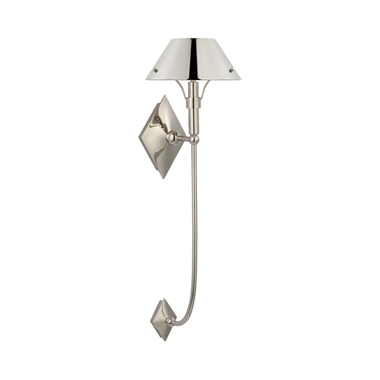 Turlington LED Wall Light in Polished Nickel (X-Large).