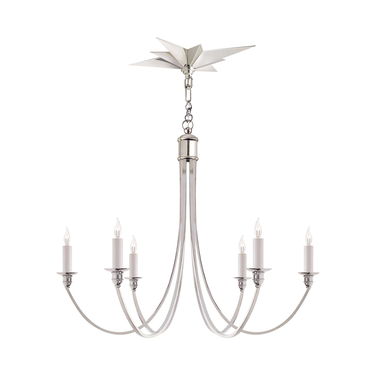 Venetian Chandelier in Polished Nickel.