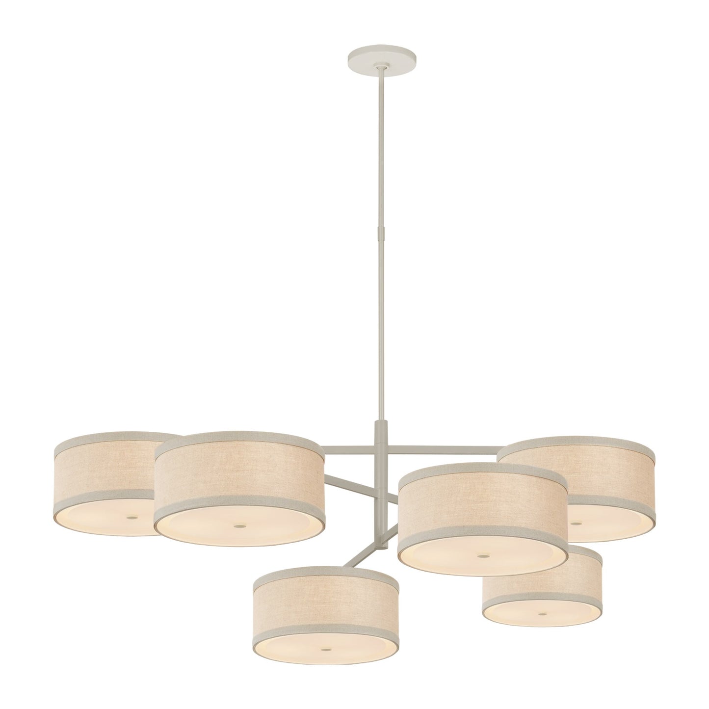 Walker LED Offset Chandelier in Light Cream (Grande).