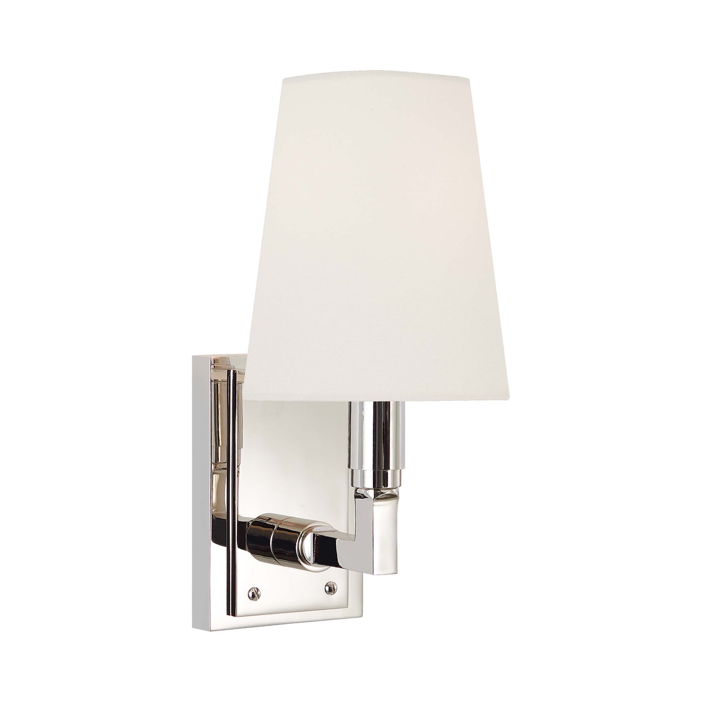 Watson Wall Light in Polished Nickel.