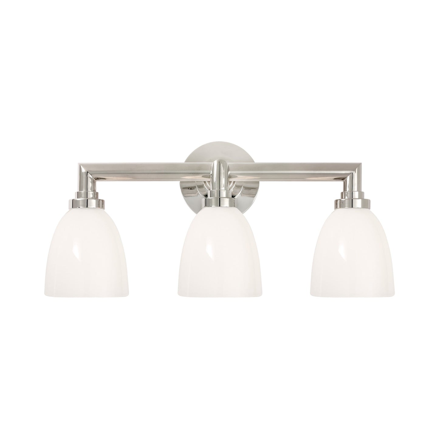 Wilton Vanity Wall Light in Polished Nickel (3-Light).