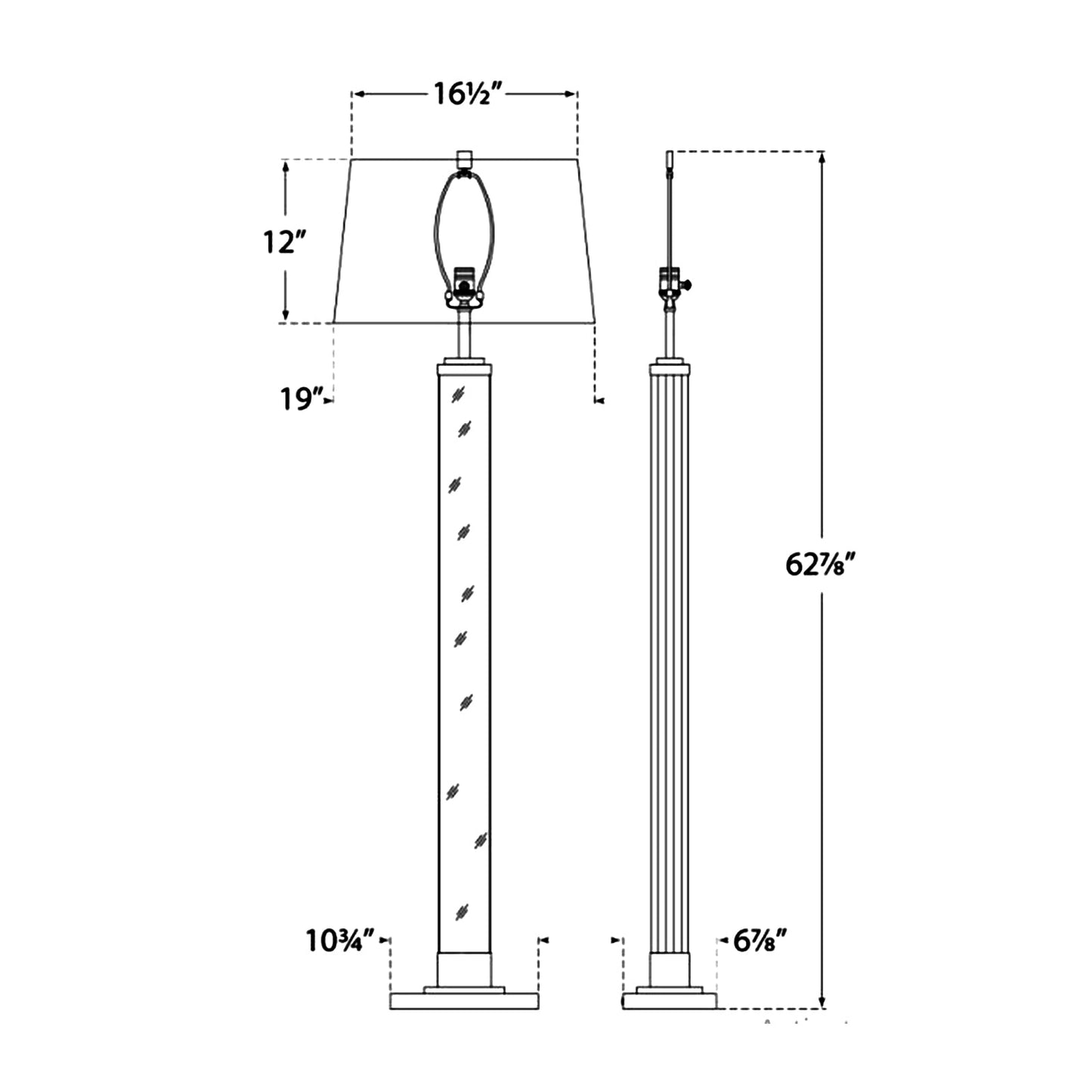 Wright Floor Lamp - line drawing.