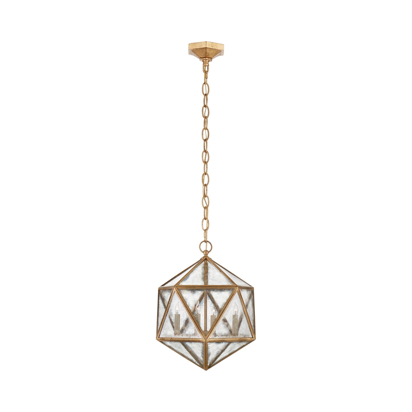 Zeno Pendant Light in Gilded Iron.