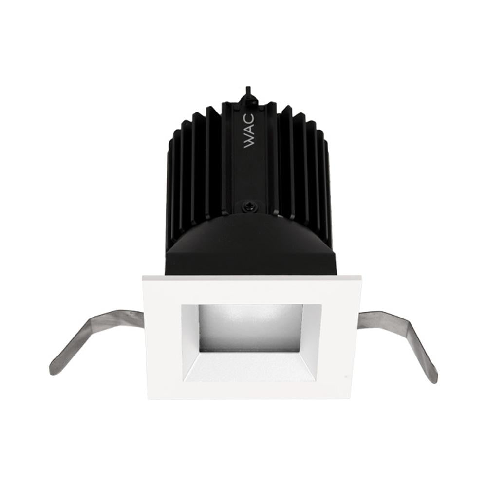Volta 2 Inch Square Shallow Regressed LED Recessed Trim in White.