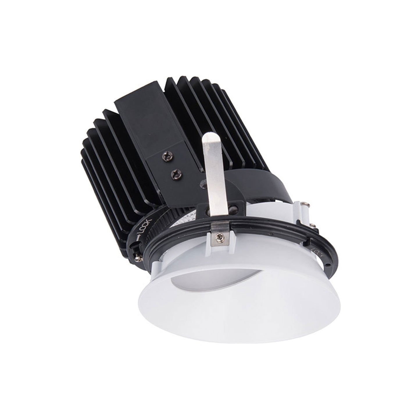 Volta 4.5 Inch Round Wall Wash Trimless LED Recessed Trim in White.