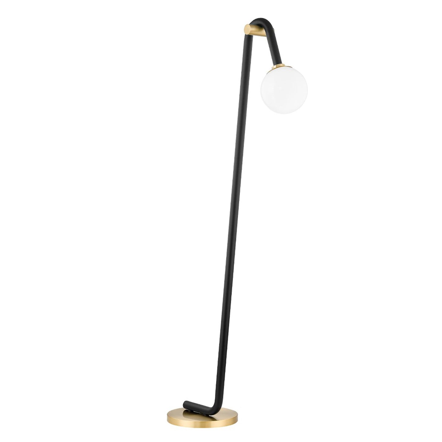 Whit Floor Lamp in Aged Brass / Black.