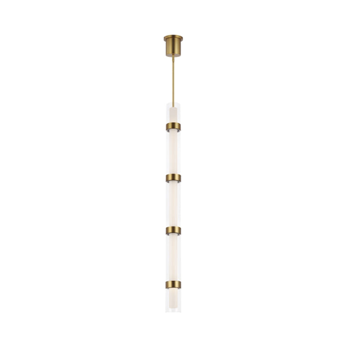 Wit LED Pendant Light in Aged Brass (5-Glass).