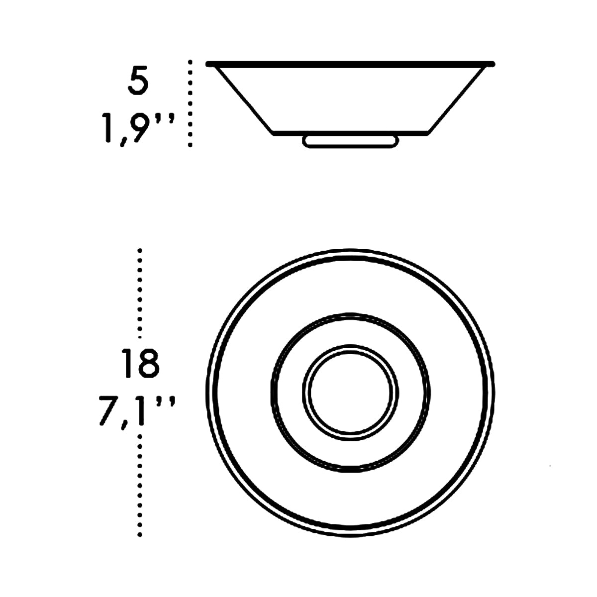 Multi-Light Swag Canopy - line drawing.